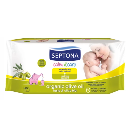 Septona Baby Wipes with Organic Olive Oil Offer - Buy 2 get 1 Free - سيبتونا - Image 2