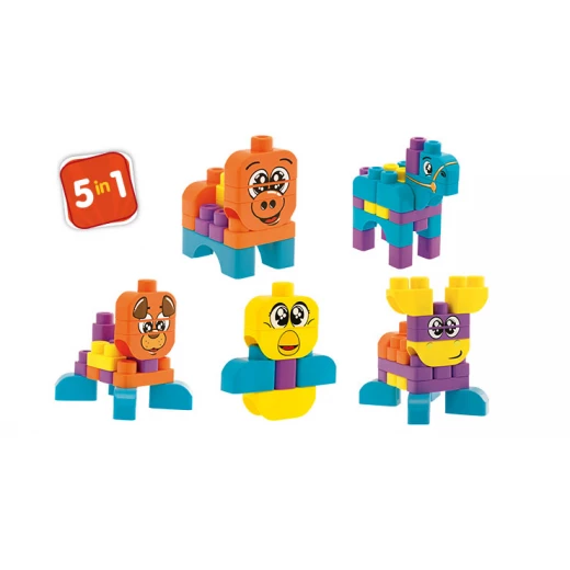 Chicco Toy Building Blocks Animals Set 40pc - تشيكو - Image 2