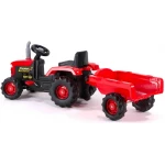 Dolu Red Tractor Pedal Operated with Detachable Trailer for Kids, Garden Play - Dolu