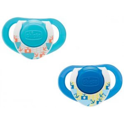 Chicco Physioring Blue Sil 4M+ 2 Pcs Chicco Physioring Blue Sil 4M+ 2 Pcs
