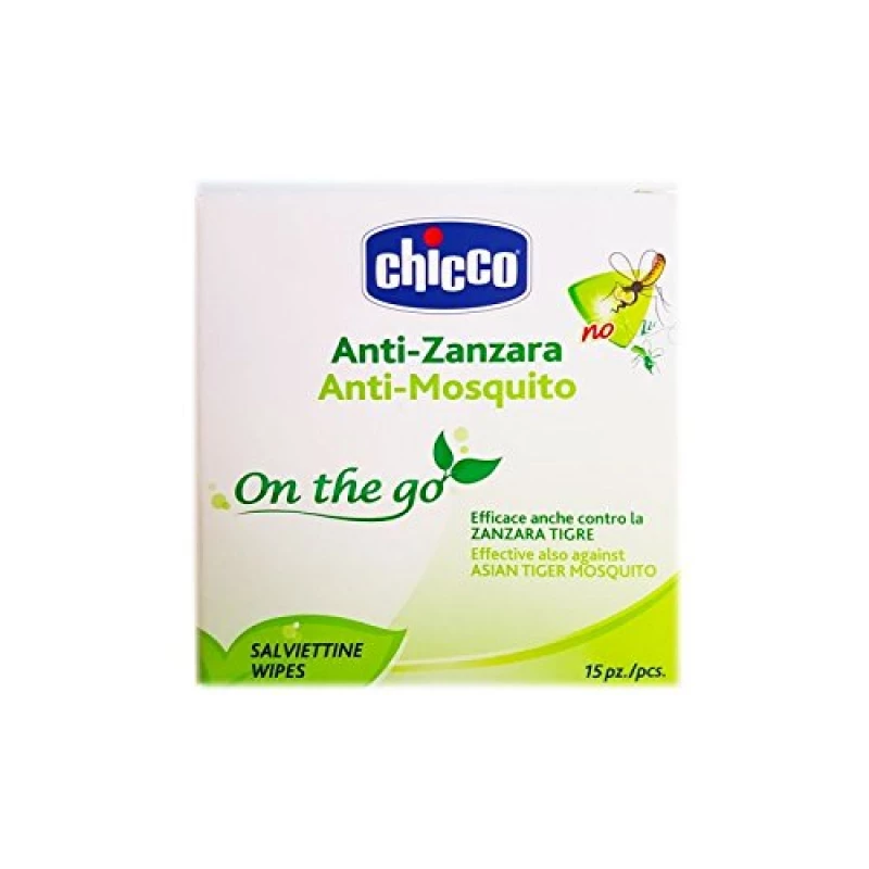 Chicco Anti Mosquito Disposable Wipes 15 pieces - تشيكو