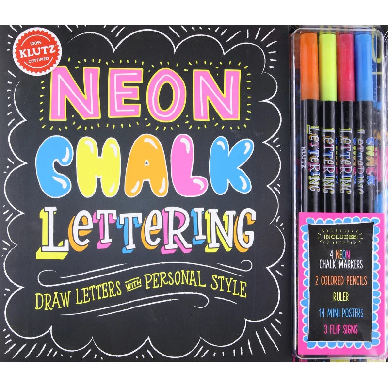 Neon Chalk Lettering (Klutz) - سكولاستيك