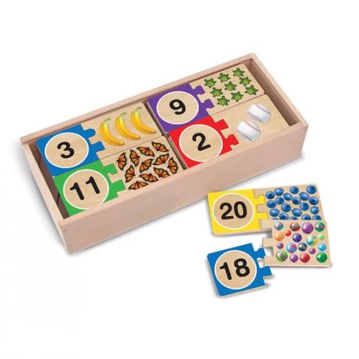 احجيات و قطع خشبية  باشكال الارقام من ميليسا اند دو - ميليسا اند دوج - Image 2