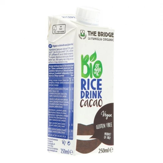 The Bridge Bio Non-Dairy Organic Gluten Free Rice Drink with Cacao 250ml The Bridge Bio Non-Dairy Organic Gluten Free Rice Drink with Cacao 250ml