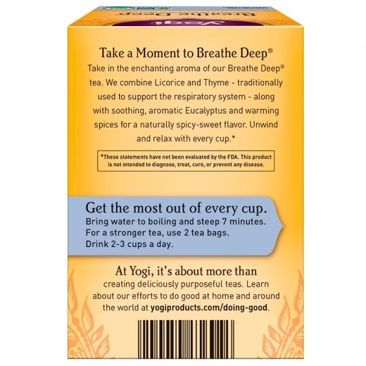 Yogi Tea Organic Breath Deep Tea 32g - يوجي - Image 2