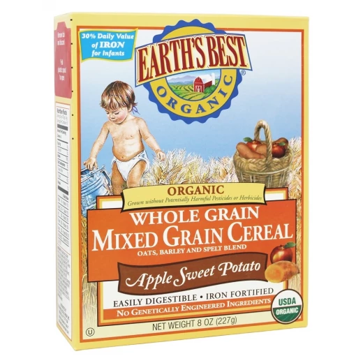 Earth's Best Organic Whole Grain Mixed Grain Cereal Apple Sweet Earth's Best Organic Whole Grain Mixed Grain Cereal Apple Sweet