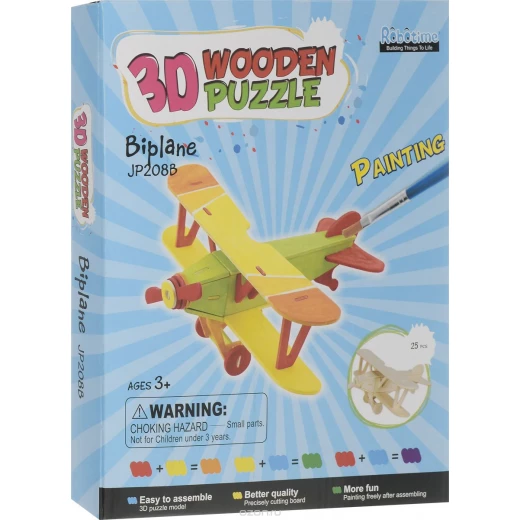 Wooden Puzzle 3D Biplane Wooden Puzzle 3D Biplane