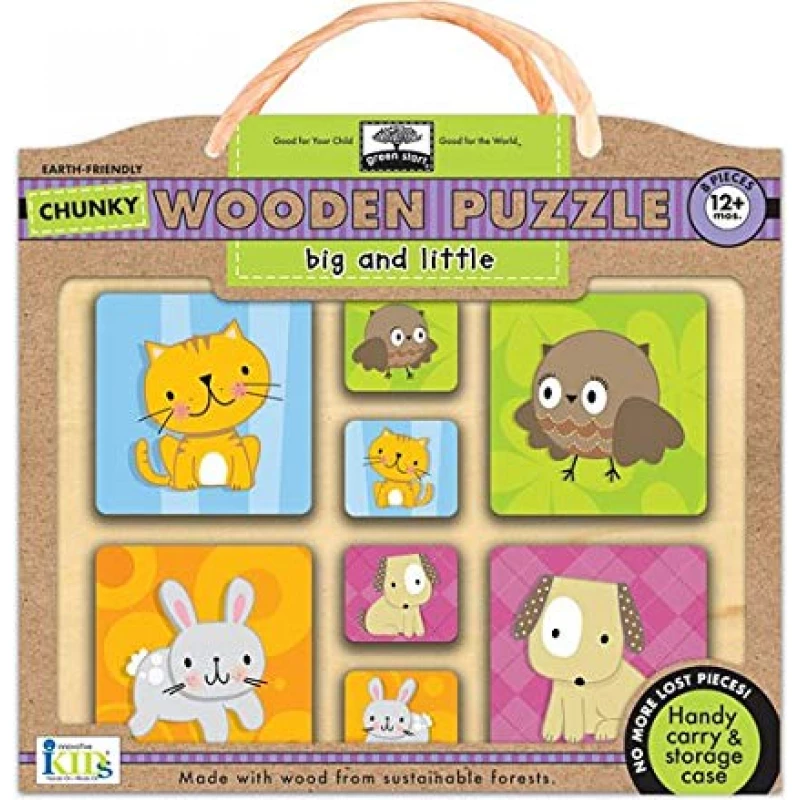 Green Start Chunky Wooden Puzzles - انوفاتيف كيدز جرين
