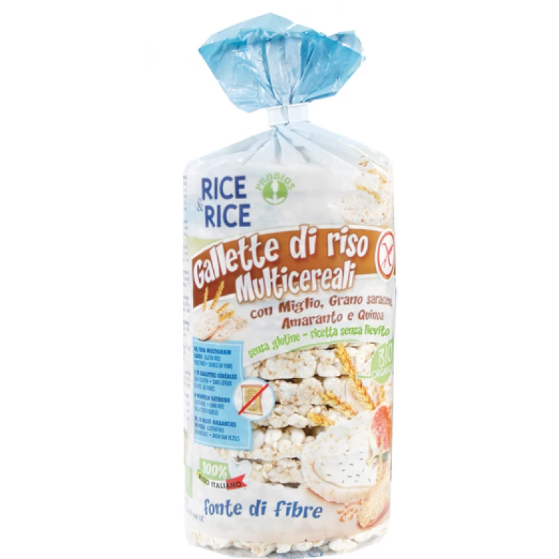Probios Rice & Rice Organic Rice Cakes With Grain 100g - Probios
