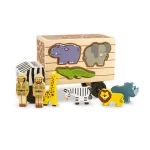 Melissa & Doug Animal Rescue Shape Sorting Truck Wooden Toy with 7 Animals and 2 Figures - Melissa & doug