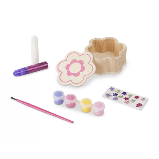 Melissa & Doug Decorate-Your-Own Wooden Flower Box - ميليسا اند دوج - Image 3