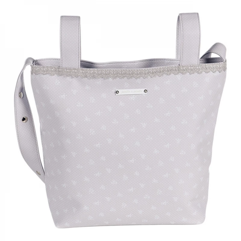 Walking Mum Changing Bag Verona Flower Grey - واكينغ  مام