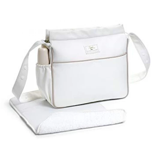 Small Changing Bag + Changing Mat Leatherette Beige Small Changing Bag + Changing Mat Leatherette Beige