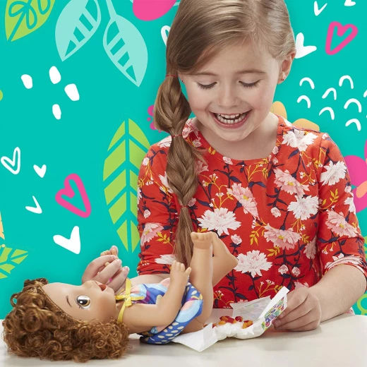 Baby Alive Snackin’ Treats Baby (Brown Curly Hair) - بيبي ألايف - Image 4