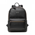 Colorland Fashion Travel Bag Organizer Backpack Diaper Bag Mummy Bag PU Leather - Black - كولورلاند