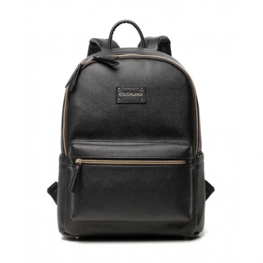 Colorland Fashion Travel Bag Organizer Backpack Diaper Bag Mummy Bag PU Leather - Black Colorland Fashion Travel Bag Organizer Backpack Diaper Bag Mummy Bag PU Leather - Black