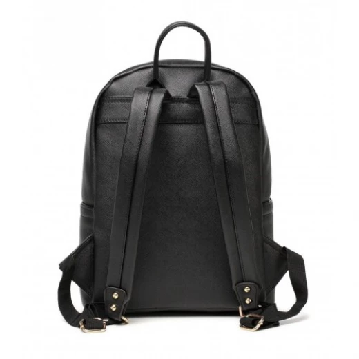 Colorland Fashion Travel Bag Organizer Backpack Diaper Bag Mummy Bag PU Leather - Black - كولورلاند - Image 2