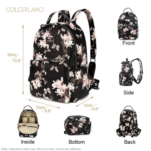 Colorland Mirabelle Faux Leather Diaper Backpack- Flower - كولورلاند - Image 7