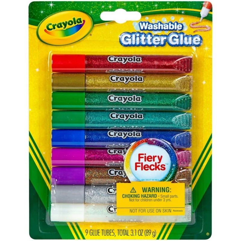 Crayola Glitter Glue 9 Count - كرايولا