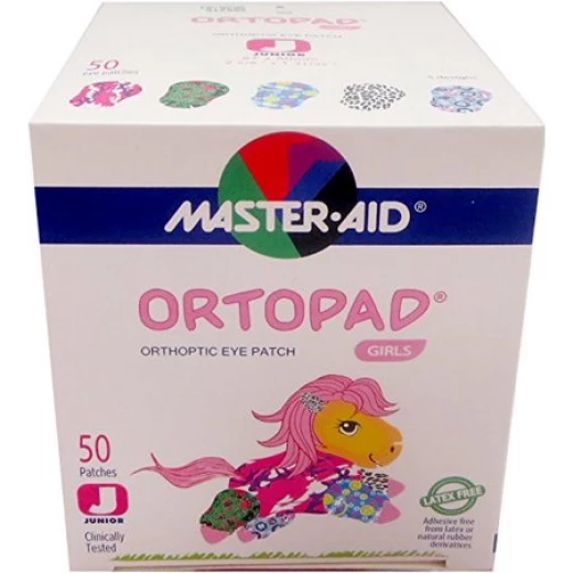 Master Aid Ortopad Girls Eye Patches - Junior Size (50 Per Box) Master Aid Ortopad Girls Eye Patches - Junior Size (50 Per Box)