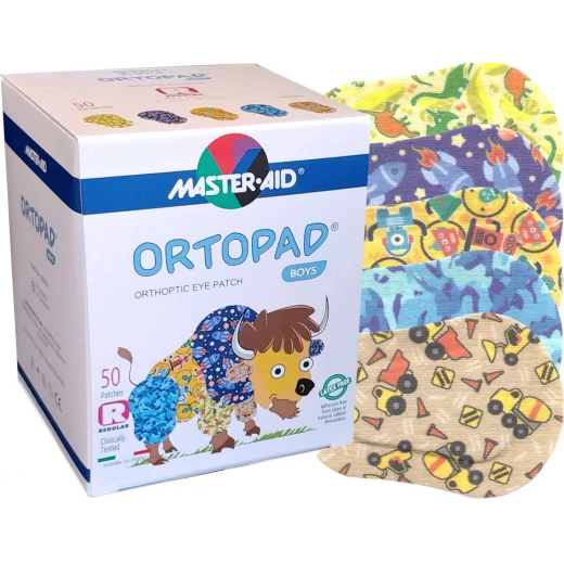 Master Aid Ortopad Boys Eye Patches - Junior Size (50 Per Box) Master Aid Ortopad Boys Eye Patches - Junior Size (50 Per Box)