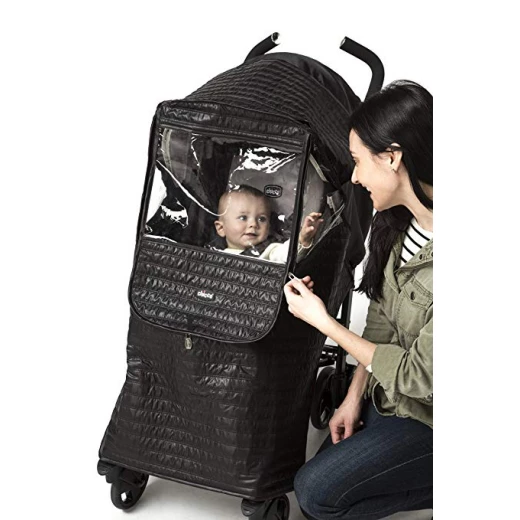 Chicco Childrens Baby Quilted Stroller Weather Shield Rain Cover - Grey - تشيكو - Image 6