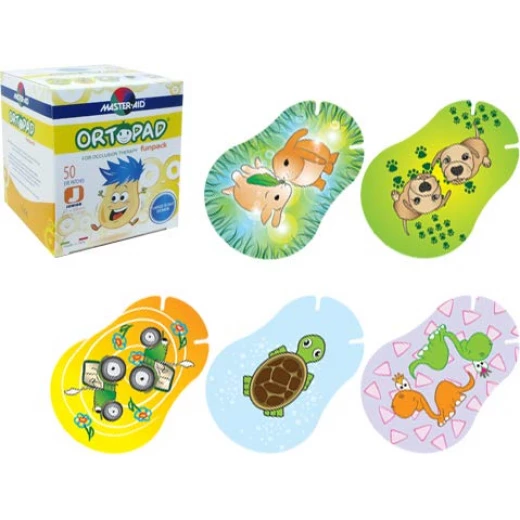 Master Aid Ortopad Fun Pack Eye Patches - Junior Size (50 Per Box) Master Aid Ortopad Fun Pack Eye Patches - Junior Size (50 Per Box)