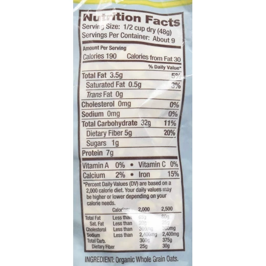 Bob's Red Mill  Rolled Oats Whole Grain (453Gram) - بوبز ريد ميل - Image 4
