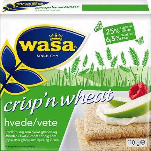 WAS Crispbread Crispn Wheat 110g