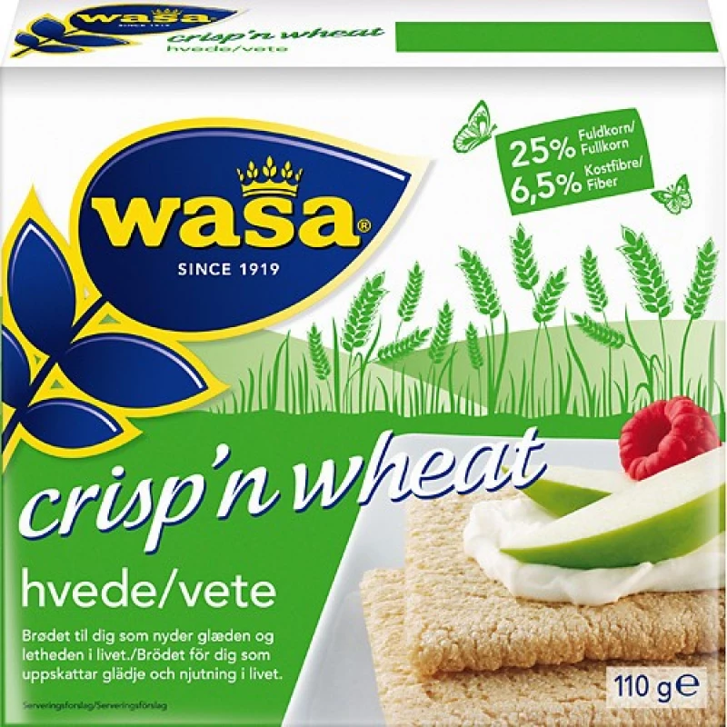 WAS Crispbread Crispn Wheat 110g - واسا