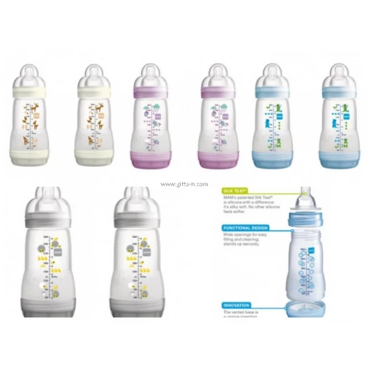 MAM Easy Start Self Sterilising Anti-Colic Bottle, Medium Flow (Designs May Vary) - 260 ml - أزرق - ام اند ام - Image 4