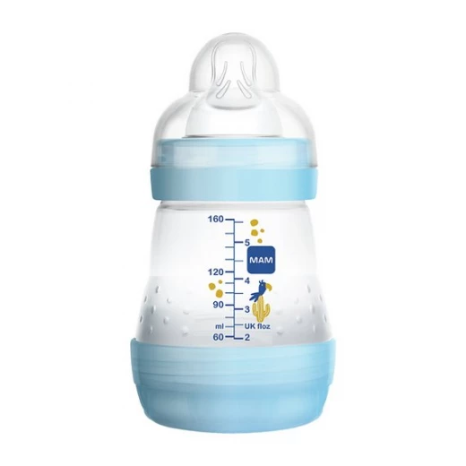 MAM Easy Start Self Sterilising Anti-Colic Bottle, Slow Flow (Designs May Vary) - 160 ml, 1 Bottle Only - أزرق - ام اند ام - Image 4