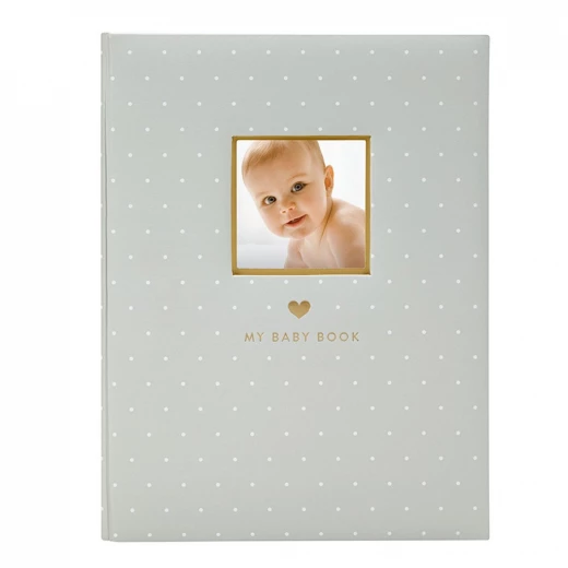 PearHead Baby Book Signature Line, Gray