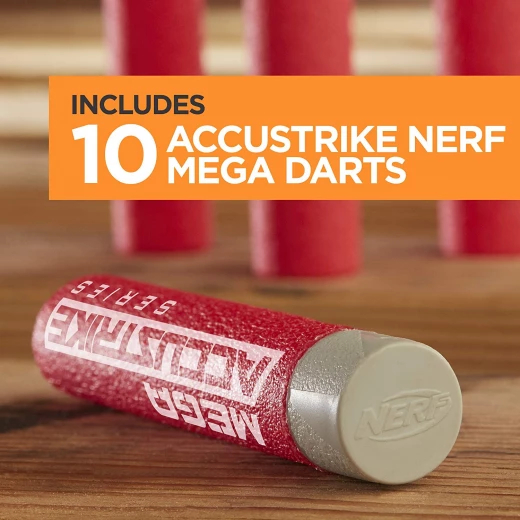 Thunderhawk Nerf AccuStrike Mega Toy Blaster - Longest Nerf Blaster - 10 Official AccuStrike Nerf Mega Darts, 10-Dart Clip, Bipod - For Kids, Teens, and Adults - نيرف - Image 8