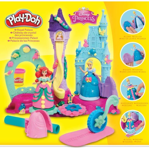 Play Doh Disney Princess Royal Palace Playset with Cinderella and Ariel - بلاي دوه - Image 6