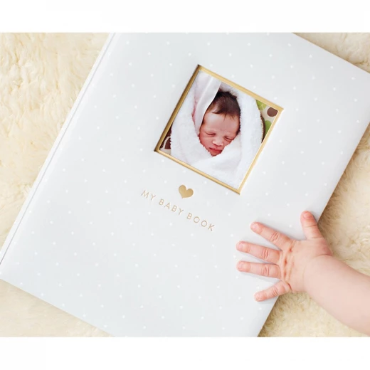PearHead Baby Book Signature Line, Gray - بيرهيد - Image 4