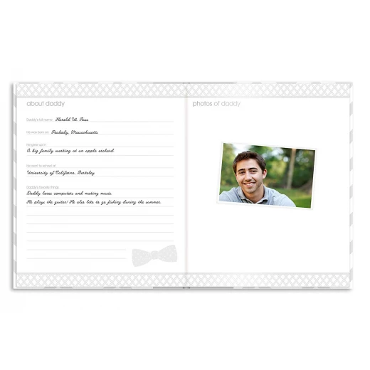PearHead My Memory Baby Book Chevron, Gray - بيرهيد - Image 9