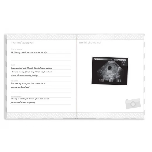 PearHead My Memory Baby Book Chevron, Gray - بيرهيد - Image 11