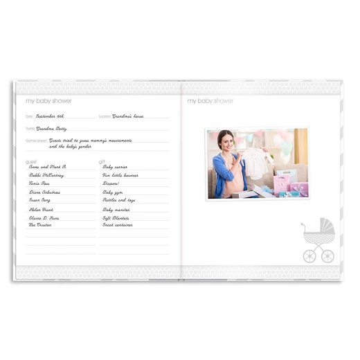 PearHead My Memory Baby Book Chevron, Gray - بيرهيد - Image 13