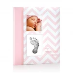 PearHead My Memory Baby Book Chevron, Pink - بيرهيد