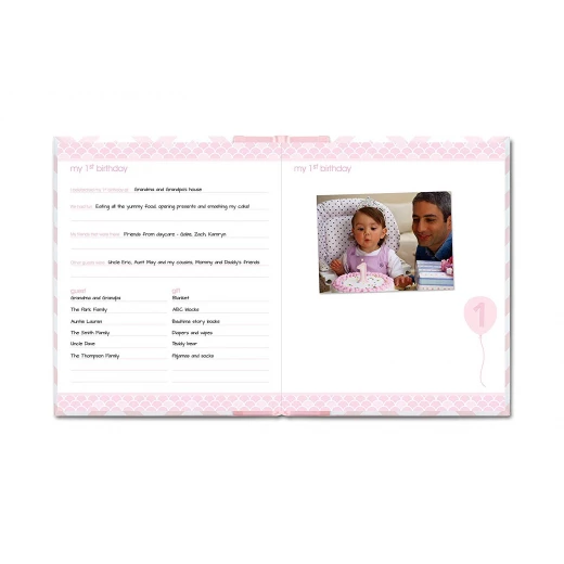 PearHead My Memory Baby Book Chevron, Pink - بيرهيد - Image 6