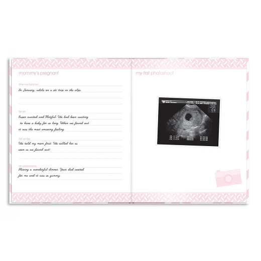 PearHead My Memory Baby Book Chevron, Pink - بيرهيد - Image 4