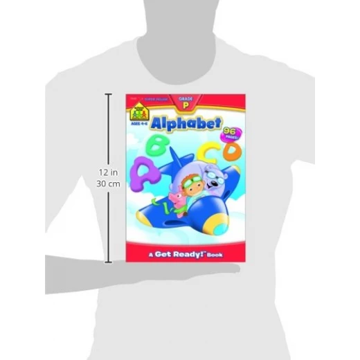 كتاب عمل مدرسة المنطقة الأبجدية للصف P للأعمار 4-6 تعلم مبكر 96 صفحة | الحروف والأصوات وممارسة الكتابة لمرحلة ما قبل المدرسة - سكول زون - Image 2