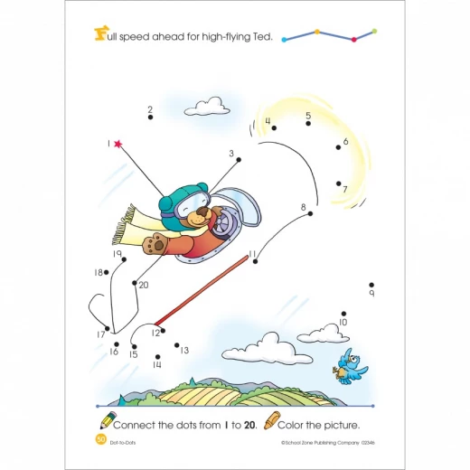 School Zone - Dot-to-Dots Deluxe Edition Activity Zone Workbook - سكول زون - Image 2