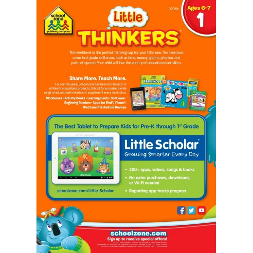 School Zone - Little Thinkers ages 6-7 skill areas include - سكول زون - Image 2