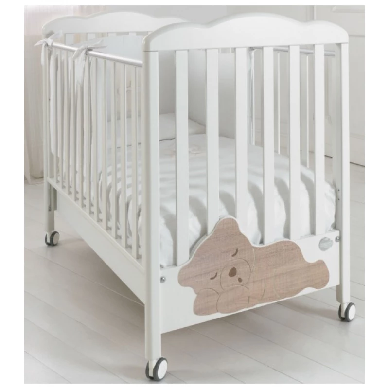 Baby Expert Baby Cot Coccolo - White/Oak - بيبي إكسبرت