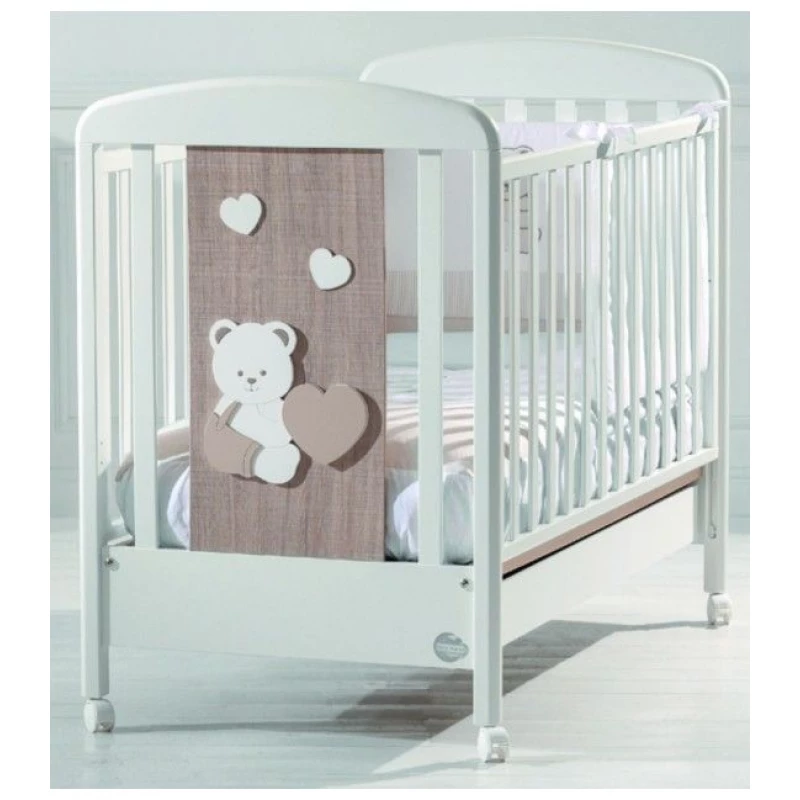 Baby Expert Baby Cot Balu - White/Oak - بيبي إكسبرت