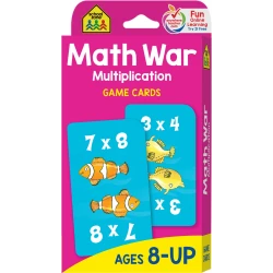 School Zone Math War Multiplication Game Cards for Kids Practice Multiplication Facts Fun