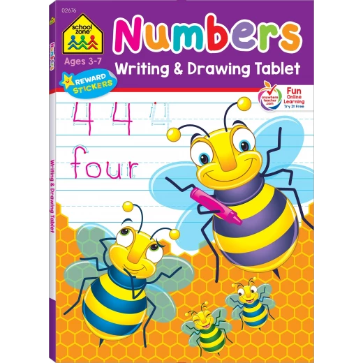 School Zone -Numbers Writing & Drawing Tablet School Zone -Numbers Writing & Drawing Tablet