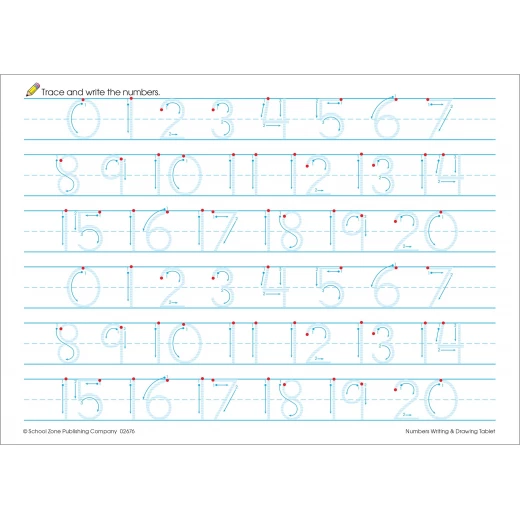 School Zone -Numbers Writing & Drawing Tablet - School Zone - Image 5
